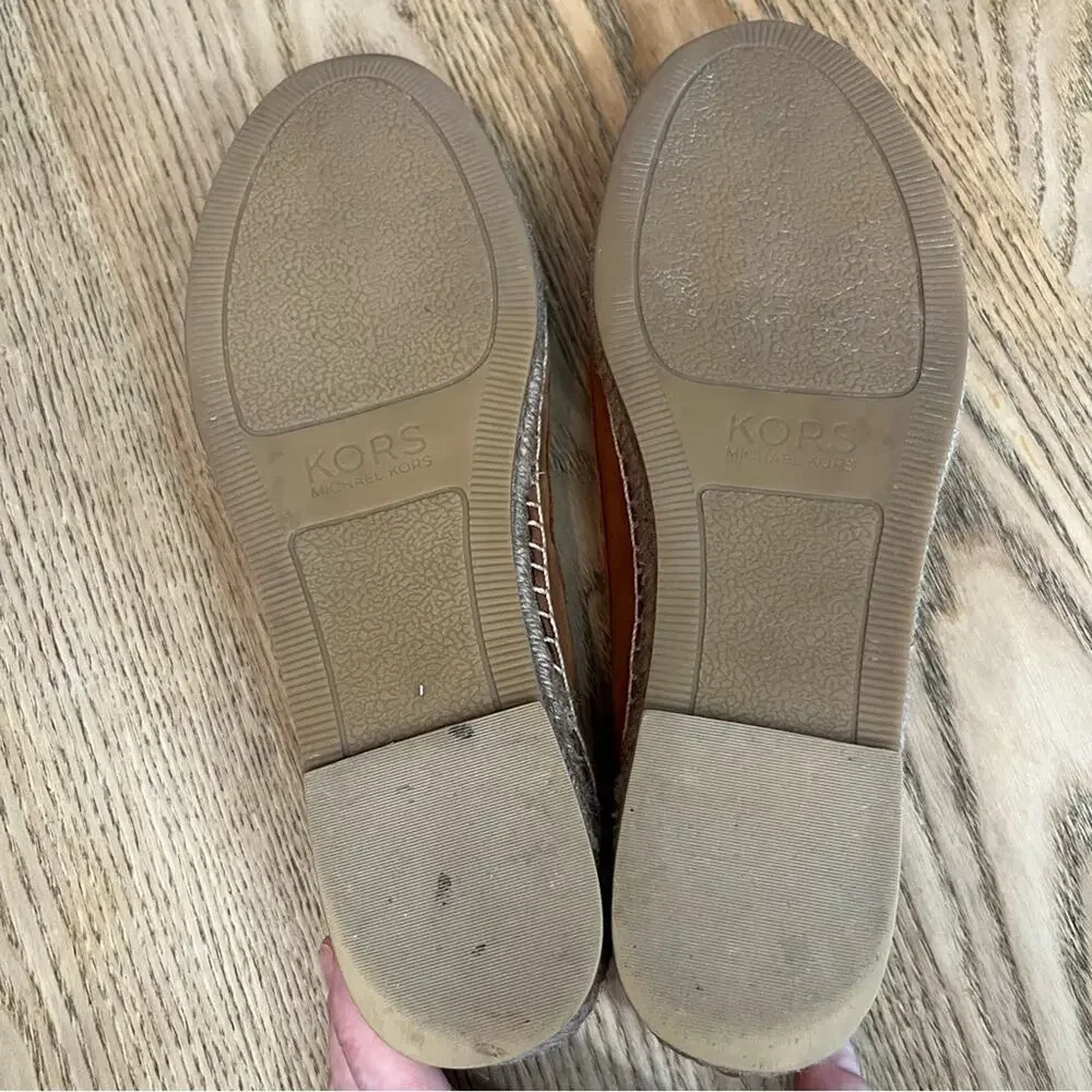 MICHAEL Michael Kors Callahan Espadrille Tan Suede Mocassin Flats Women’s Size 8